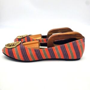 Audrey Brooke Shoes Women's 9M Kristin Flats Multi Color Striped